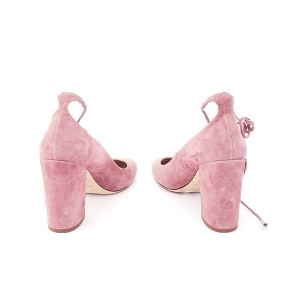 Kate Spade 7 Made in Italy Pink Suede High Heels - Picture 3 of 8